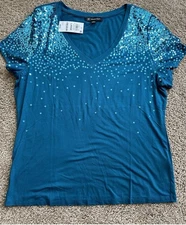 INC International concepts womens large Shine Tees L