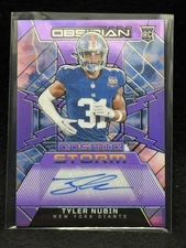 2024 Panini Obsidian #CSS-TNN Tyler Nubin Cosmic Storm Signatures Purple #/49