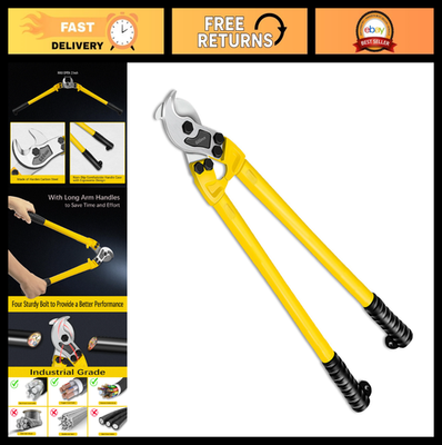 #ad 24quot; Heavy Duty Cable Cutter Carbon Steel Wire Rope Pliers Ergonomic Long Arm $65.99