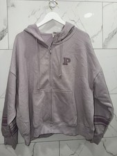 NEW PINK Victoria s Secret Mauve Full Zip Hoodie Campus Size XL
