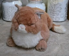 VTG. 1985 AVANTI APPLAUSE PLUSH SLEEPING ORANGE TABBY CAT, KOREA