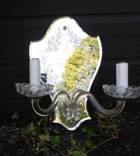 Vintage Venetian Glass Mirror Wall Light / Sc...