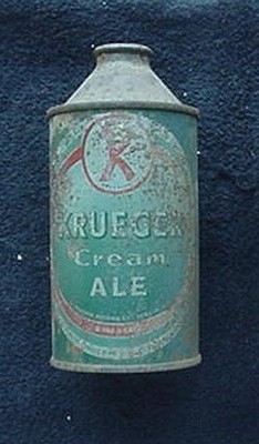 KRUEGER CREAM ALE CONE TOP CAN (1945) G. KRUEGER BREWING COMPANY