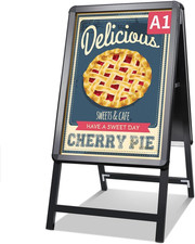 Newzeal a Board - Supporto per Poster Formato A1, a Doppio Lato, in Alluminio, C