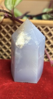 POLISHED NATURAL '' BLUE CHALCEDONY STONE TOWER FROM TURKEY 97.83 Grams