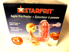 NEW STARFRIT Pro-Peeler~ Hand Crank Apple Peeler w/ Bonus Peeler & Slicer