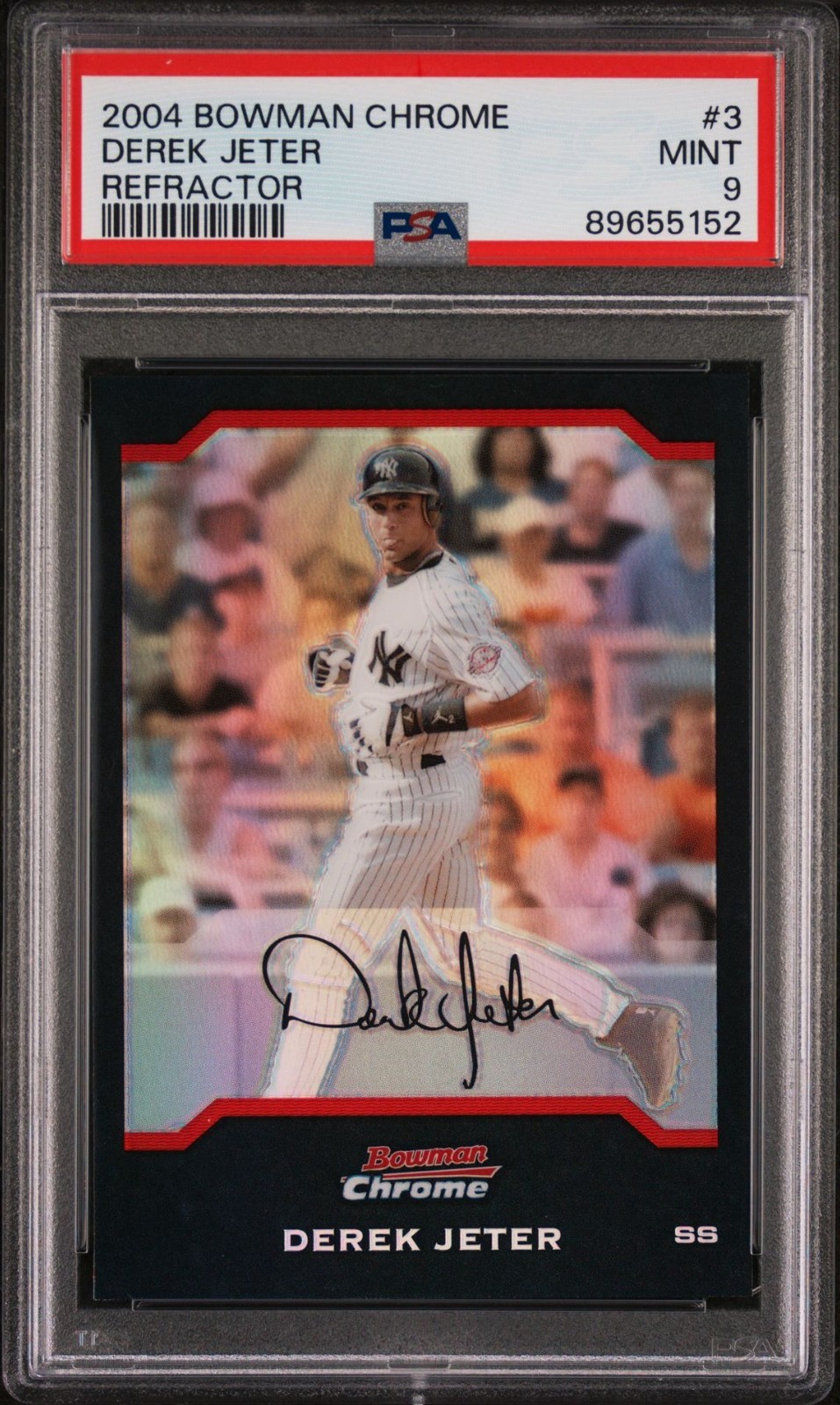 2004 Bowman Chrome - Derek Jeter #3 Refractor  PSA9