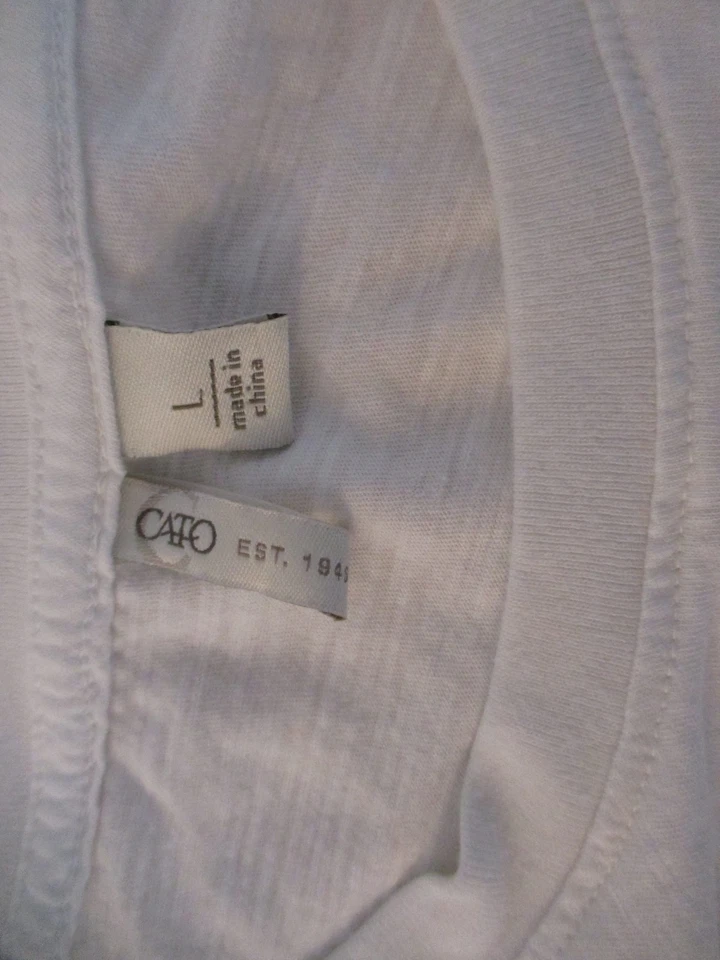 Top para mujer Cato talla L manga corta multicolor cuello redondo Foto 3 de 4