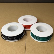 Heavy Gauge Assortment Of Red, Green And Black Wire