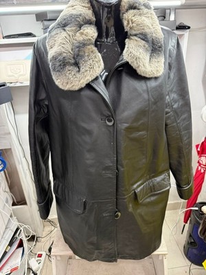 Jacke Mantel TP Damen Leder Farbe SCHWARZ Größe 48 Code AM237