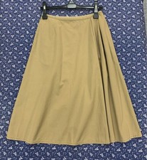 Margaret Howell Cotton A-Line Skirt Beige Size 2 Length 25.5 inches