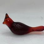 VTG Fenton 5245RU Ruby Red Art Glass Cardinal Bird Figurine