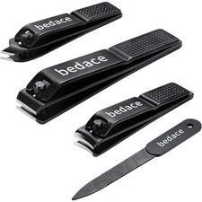 Nail Clippers Set 4 Piece Toe Nail and Fingernail Clippers with Nail File Gifts