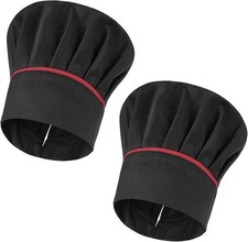 2 Pack Hibachi Chef Hat Adult Adjustable Elastic Baker Kitchen Cooking Chef C...