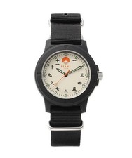 BEAMS JAPAN Kanji Numeral Watch Black Mt Fuji Logo Unisex Made in Japan