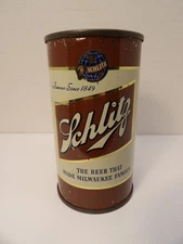 1949 SCHLITZ IRTP FLAT TOP BEER CAN #129-25 WISCONSIN