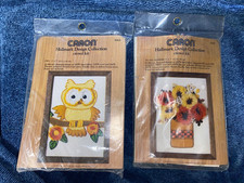 2 Caron Crewel Embroidery Kits Fluffy Flowers...