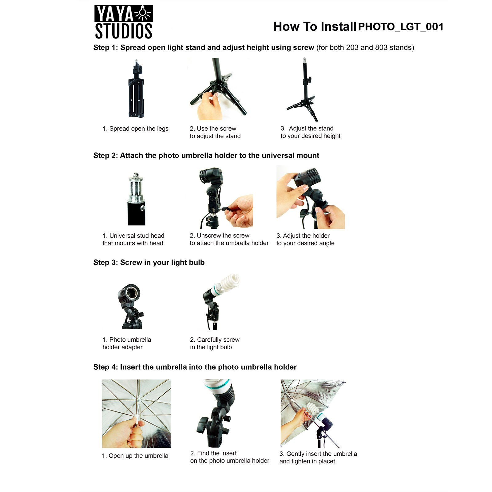 Daylight Umbrella Professional Photo Video Studio Lighting Kit Party Decorations