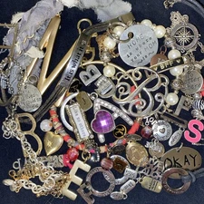 Junk Jewelry Lot - Vintage- Mod Wear, Parts, Repair