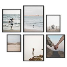 Black Frames for Gallery Wall - Set of 6 Picture Collage Frames for Wall, pic...