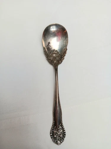 Vintage Berry Sugar Spoon With Bee Hallmark Mark