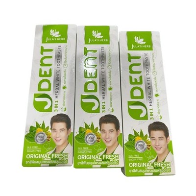 3x Jula Herb JDent Thai Herbal Toothpaste 70g   Whitening, Fresh Breath & Oral