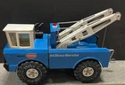 1970's Mighty Tonka Double Boom Wrecker Tow Truck 24 hr Service #3915, XMB 975