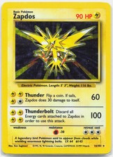 Zapdos - 16/102 Base Set Unlimited Holo Rare Pokemon - MP on eBay