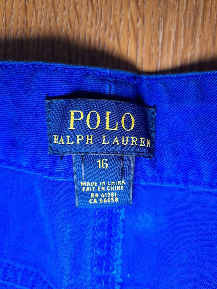 Pantalones de mezclilla Polo Ralph Lauren para mujer talla 16 azul 100 % algodón Foto 2 de 4