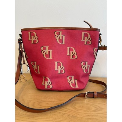 Dooney & Bourke Red Monogram Large Sac Shoulder Bag