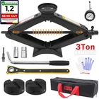 3TON FOR LEXUS Scissor Jack Lift Kit Spare Tire Lug Wrench Tool Set -NEW