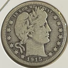 KEY DATE! 1915 Barber Silver Quarter ~ RARE ESTATE FIND ~ 90% Silver