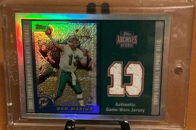 2001 Topps Archives Reserve Dan Marino Dolphins Game Worn Jersey Dolphins