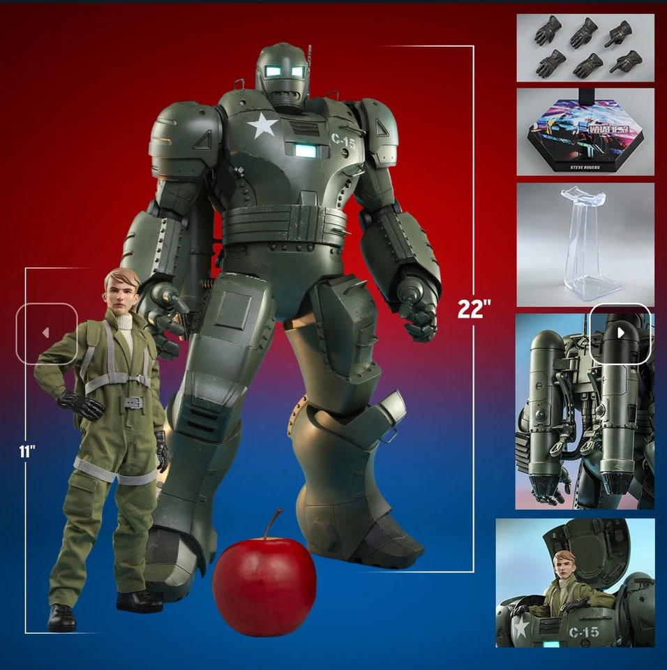 ¿QUÉ PASARÍA SI? JUEGO DE FIGURAS STEVE ROGERS & HYDRA STOMPER ESCALA 1/6 ESPECTÁCULO LATERAL HOT TOYS Foto 2 de 2