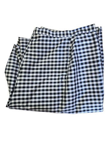 Lauren Ralph Lauren Gingham Check 100% Seide Hose Damen 16W schwarz elfenbein gefüttert - Bild 8 von 11