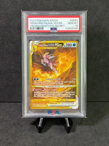 2023 POKEMON SWSH CROWN ZENITH FA SECRET ORIGIN FORME PALKIA VSTAR #GG67 PSA 10