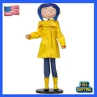 Coraline Bendy Doll In Rain Coat Anime Figure Raincoat Sweater In Striped Shirt.