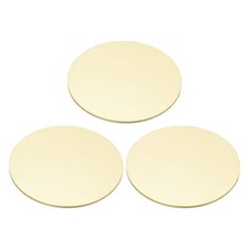 3 Pcs Metal Stamping Blanks, 50mm Round Stamping Tags, 1.2mm Thick, Brass Tone