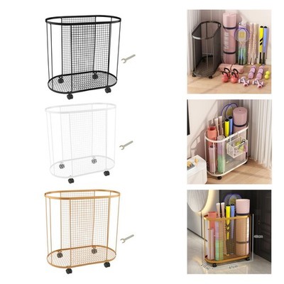 Home Gym Storage Organizer Rack mit Rädern Yoga Matte Storage Rack Cart