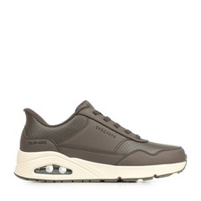 Chaussures Baskets Skechers homme Banksia Luxe Slip Ins Marron Synthétique A