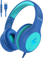 Kids Headphones Wired with Microphone, USB Type C Headphones for Kids Girls Boys
