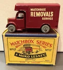 VINTAGE Moko Lesney Matchbox No 17 MAROON Bedford Removals Van