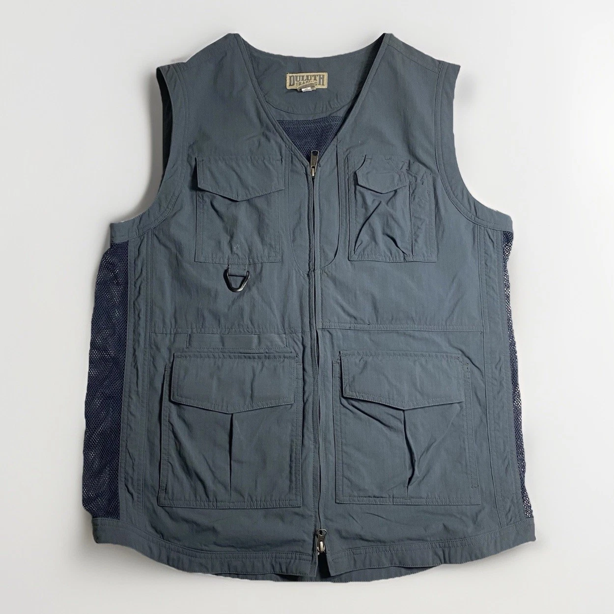 Duluth Trading Utility Vest Mens M Tall Dual Zip Cargo Fishing Hunting