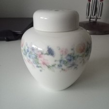 Wedgwood Ginger Jar 'Angela' design, multi-coloured soft pastel floral