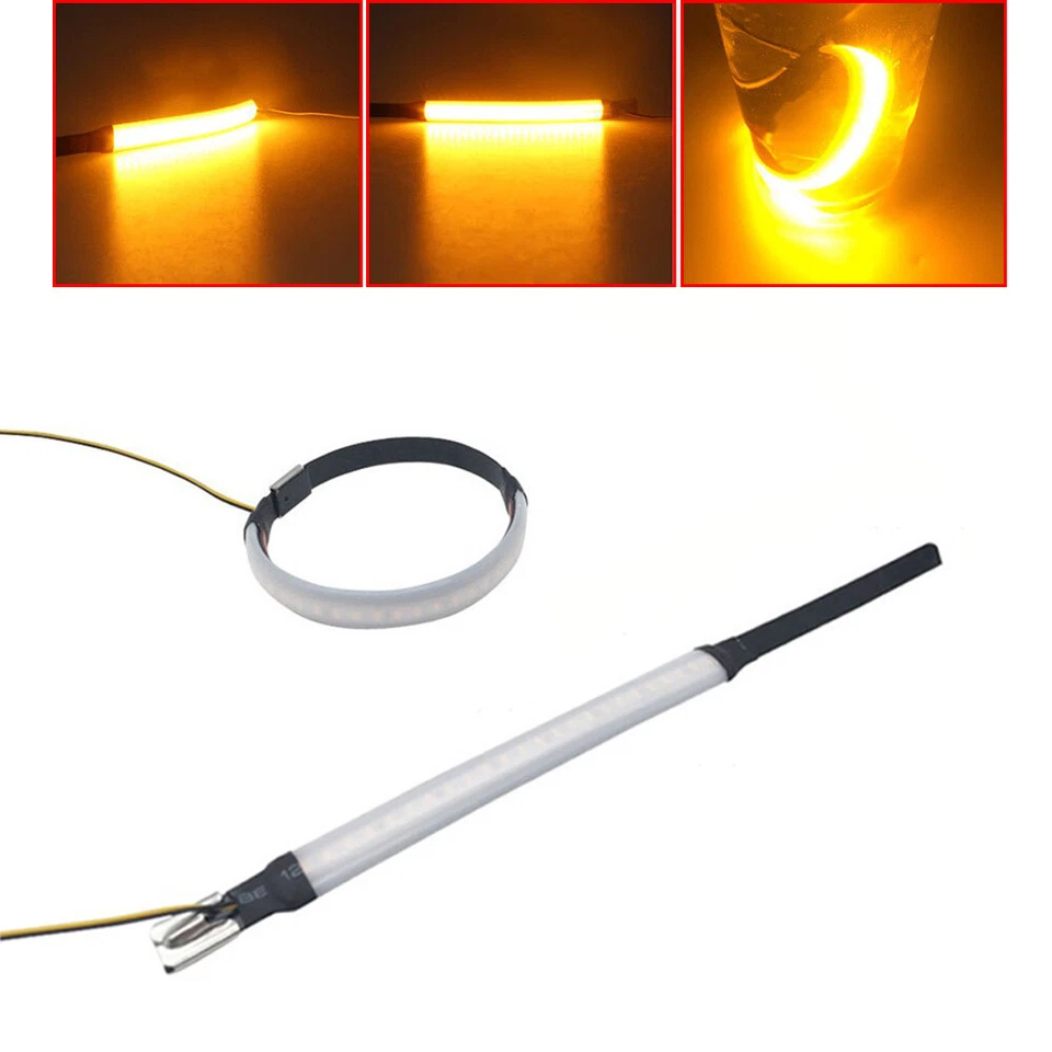 1 par de luces indicadoras de señal de giro para horquilla de motociclismo LED SMD Foto 4 de 4