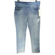 New Gloria Vanderbilt 12 Short Amanda Pull-on Slimming Panel Stretch Jeans 33x28