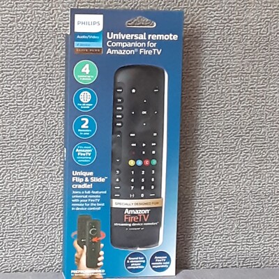 Philips Elite Plus 4-Device Universal Remote Companion Control For Fire TV