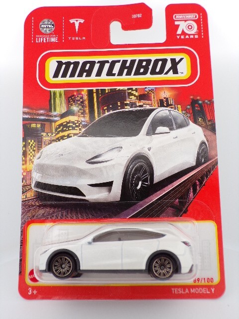Tesla Model Y ~ Pearl White ~ 89/100 ~ Matchbox ~ 70 Years ~ Detailed-image