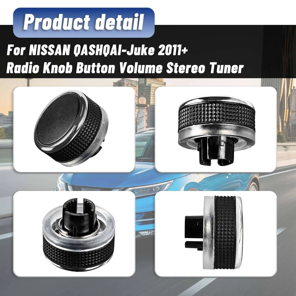 FOR NISSAN QASHQAI JUKE Radio Knob Button Volume Stereo Tuner Power Connect NEW - Image 3 of 4