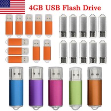 10PACk  4GB USB 2.0 Flash Drive Memory Stick Plastic Thumb Storage Pen Drive